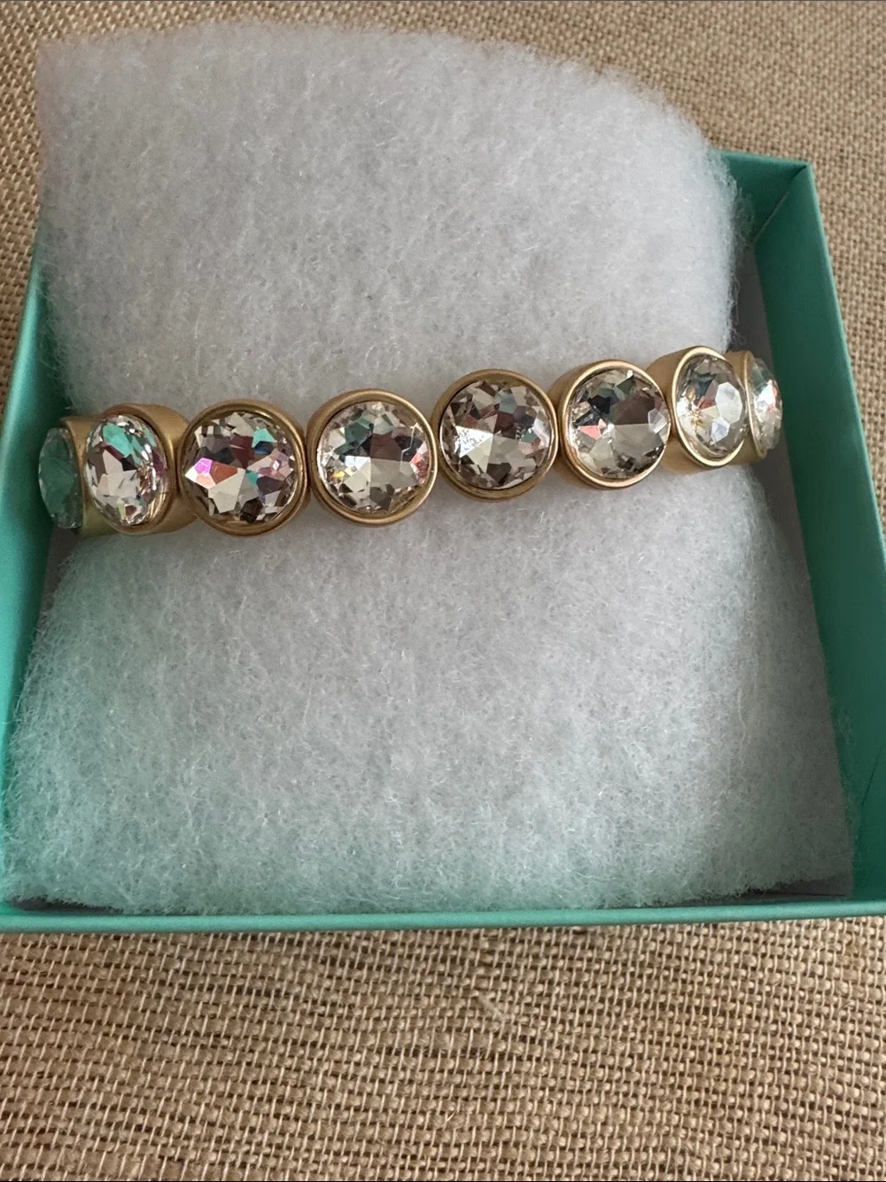 bloom Tommie Gold Tone Stretch Bracelet with Clear Crystals Women’s Jewelry